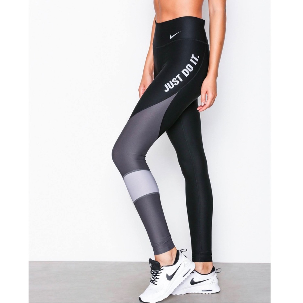 Nike Dri-FIT Power Team Victory “Just Do It" Color Block Compression Tights XS